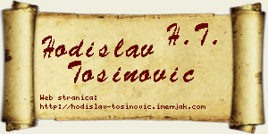 Hodislav Tošinović vizit kartica